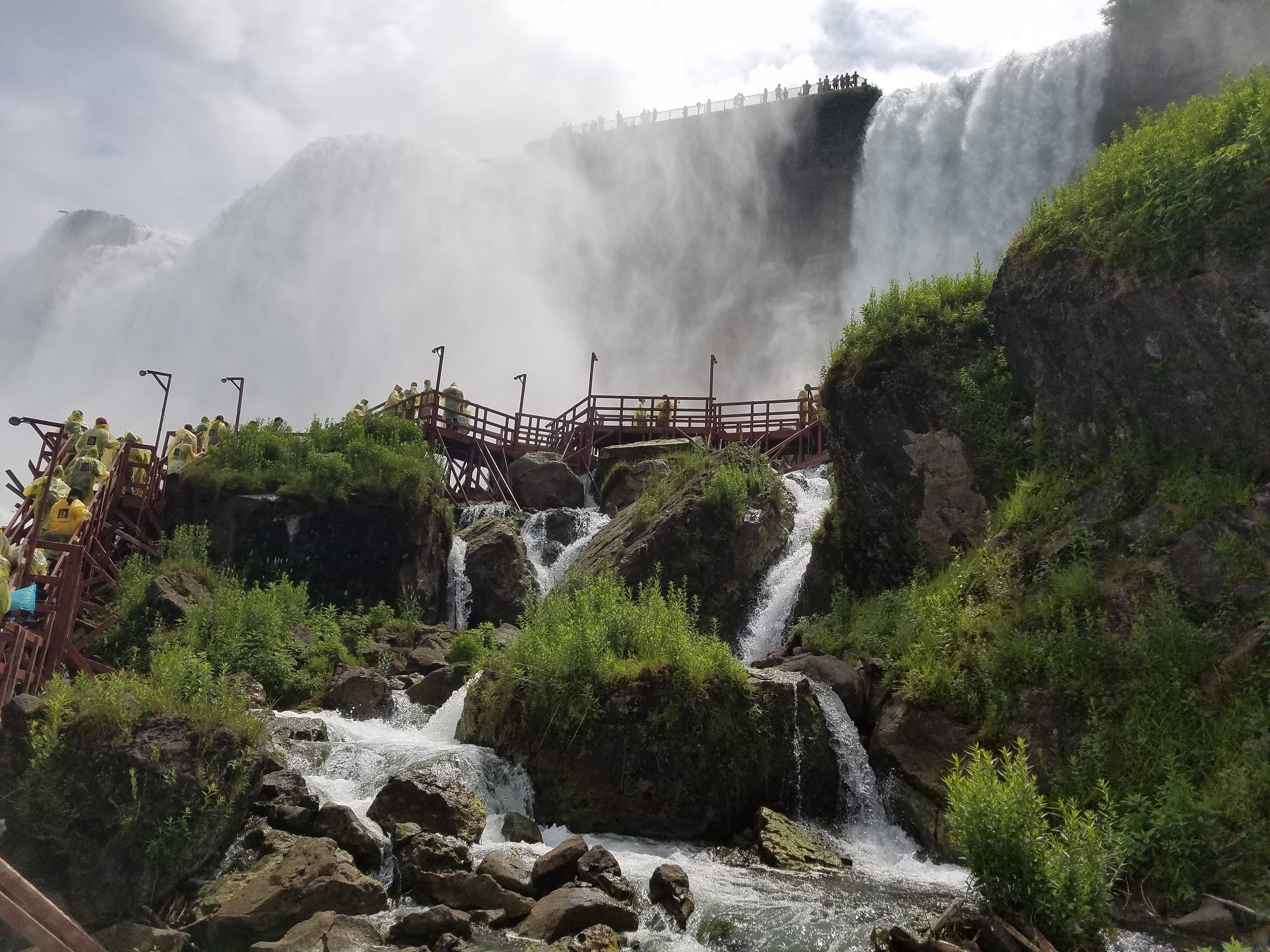 The boardwalk trail at Niagara Falls, New York.